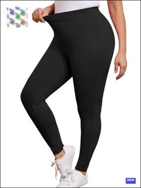 Plus Size High Waisted Tummy Control Leggings 26" Inseam Yoga Pants